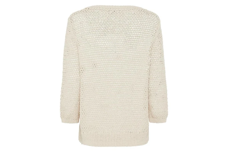 Olsen Women's Lattice Open Knit Pullover