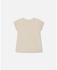 Deux par Baby Girls Organic Cotton Tee Cream And Koala