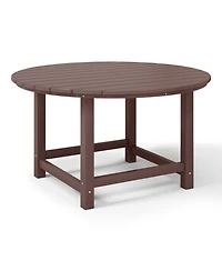 Kids 5-Piece Hdpe Outdoor Patio Round Dining Table and Chairs Set