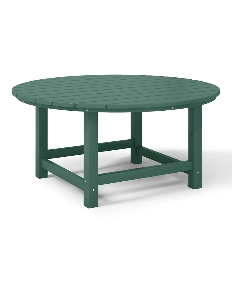 Low Outdoor Hdpe Round Patio Coffee Table