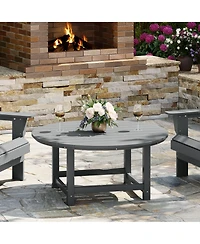 Low Outdoor Hdpe Round Patio Coffee Table