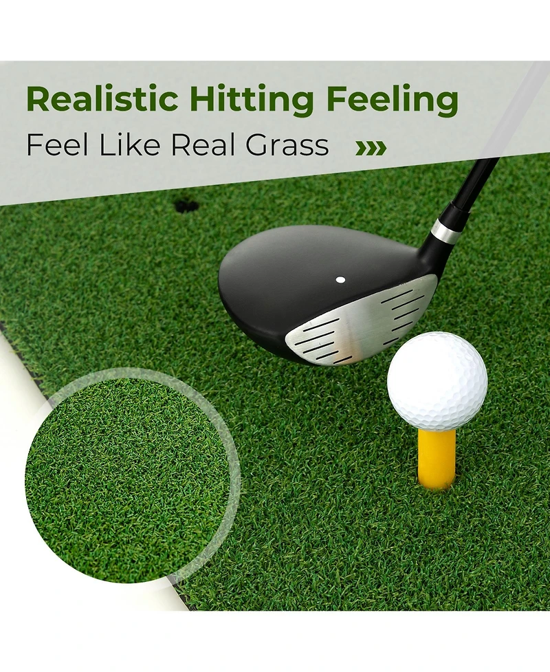 5 x 3 ft Artificial Turf Grass Practice Mat for Indoors and Outdoors