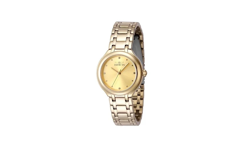 Invicta Women's Wildflower Quartz 3 Hand Gold Dial Watch