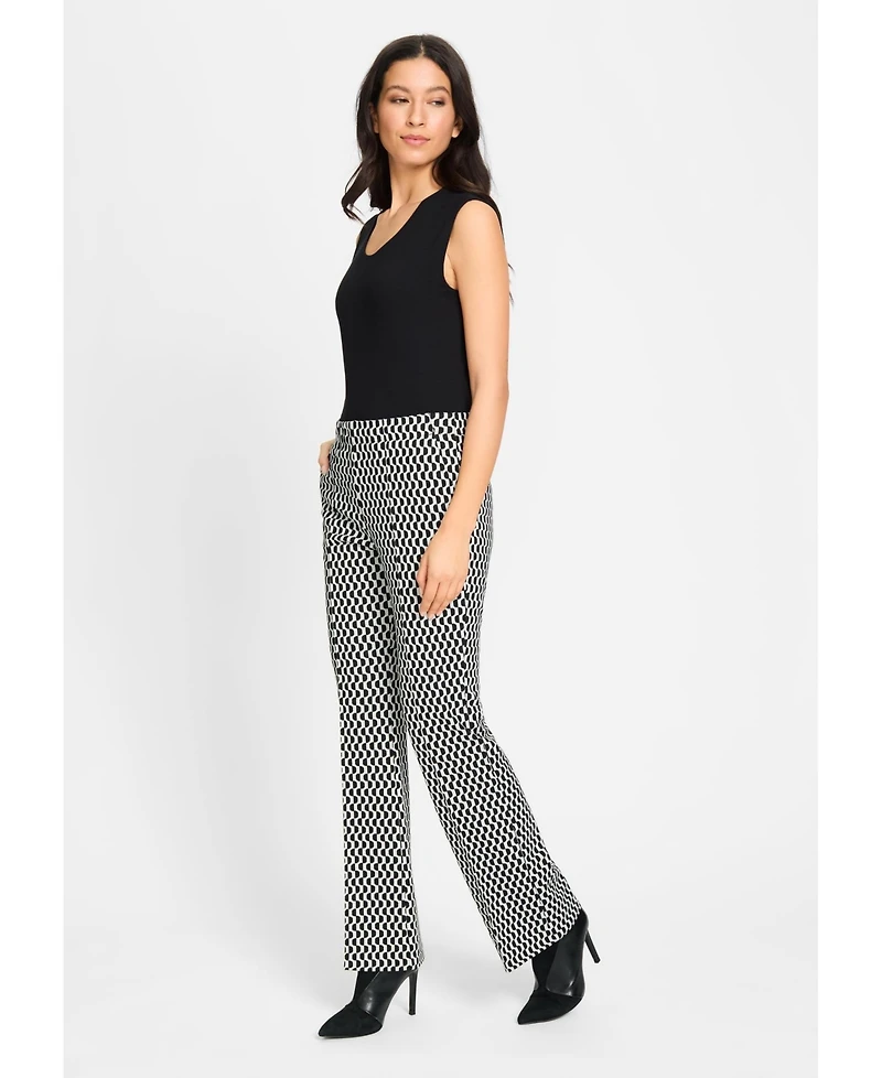 Olsen Women's Mona Fit Slim Pattern Knit Pant