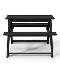 Outdoor Patio Kids Hdpe Plastic Picnic Bench Table