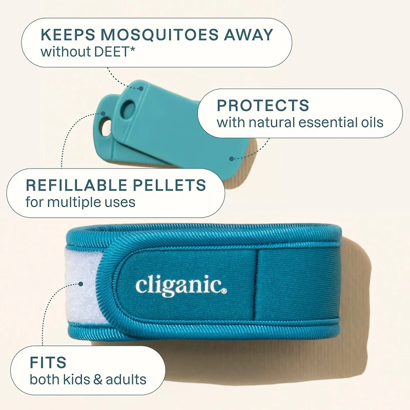 Mosquito Repellent Refillable Wristbands - 3PK & 6 Refills