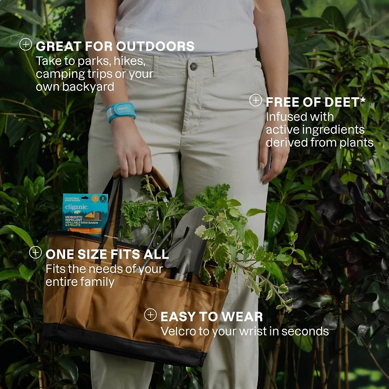 Mosquito Repellent Refillable Wristbands - 6 Refills