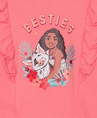 Disney Toddler and Little Girls 2-piece Moana Besties Long Sleeve Top Skirt Set