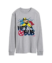 Airwaves Men's Deadpool Wolverine Hey Bub Long Sleeve T-Shirt