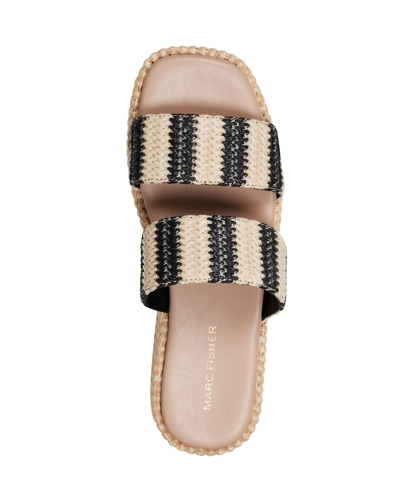 Marc Fisher Women's Pelma Double Band Flatform Sandals
