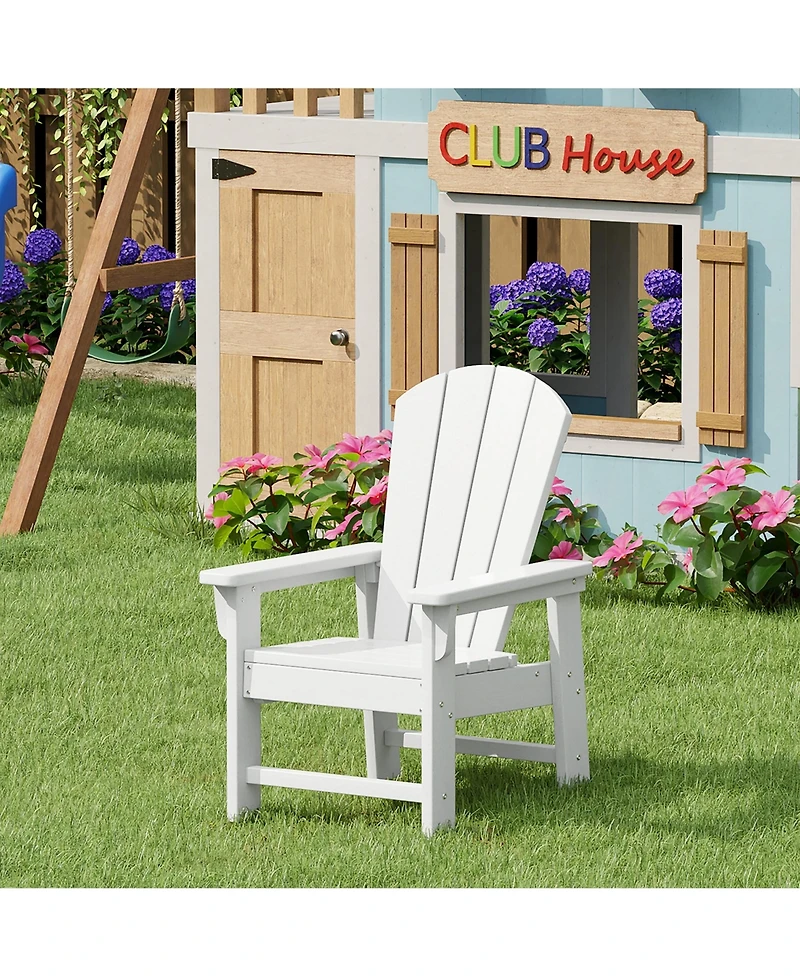Kids Outdoor Hdpe Adirondack Plastic Patio Chair