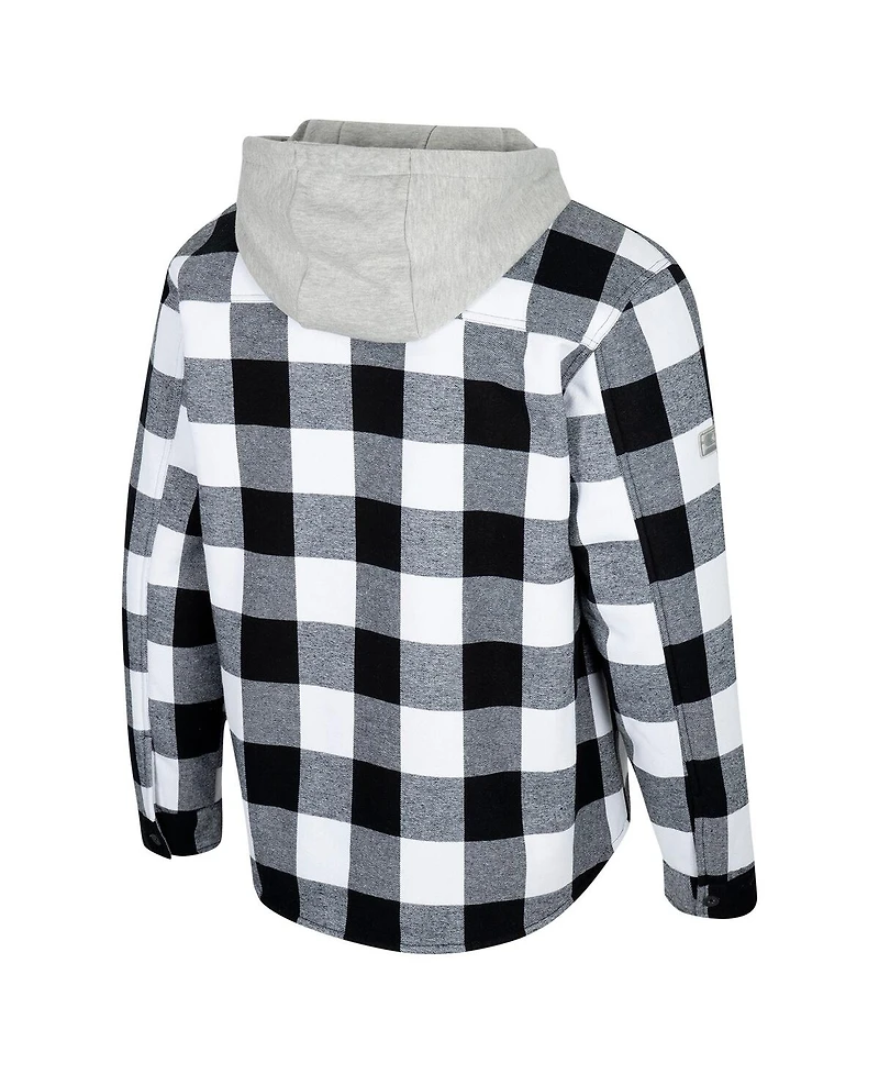 Colosseum Men's Black/White Lsu Tigers Buffalo Plaid Full-Zip Jacket