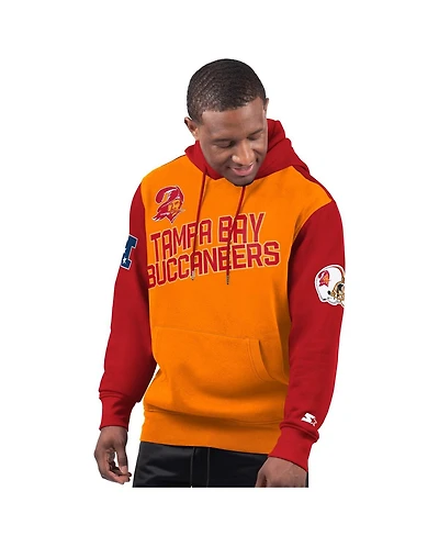 Starter Men's Orange Tampa Bay Buccaneers Extreme Vintage Logo Pullover Hoodie