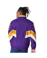 Starter Men's Purple Los Angeles Lakers Captain Oxford Full-Zip Jacket