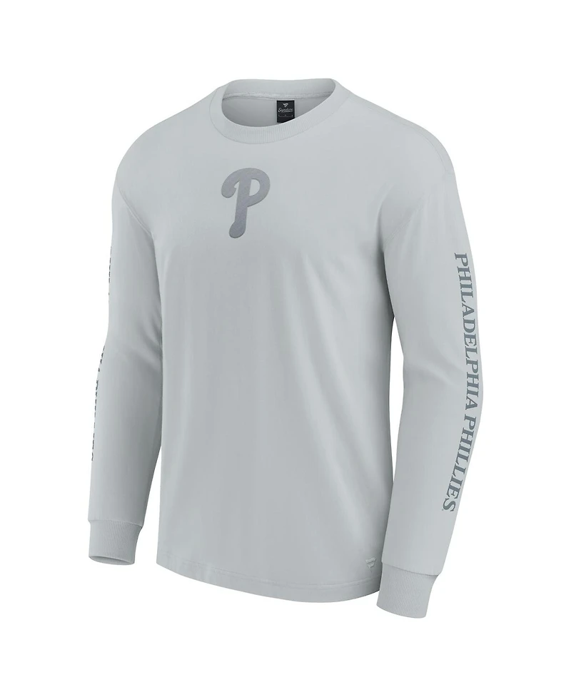 Fanatics Men's Gray Philadelphia Phillies Elements Strive Long Sleeve T-Shirt