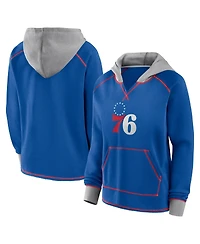 Logo Athletic Women's Royal Philadelphia 76ers Boom Pullover Hoodie