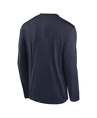 Jordan Men's Navy Michigan Wolverines 2024 On-Court Basketball Practice Legend Performance Long Sleeve T-Shirt