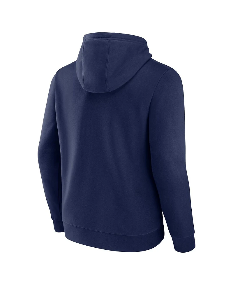 Fanatics Men's Navy Denver Broncos Primary Logo Fleece Pullover Hoodie