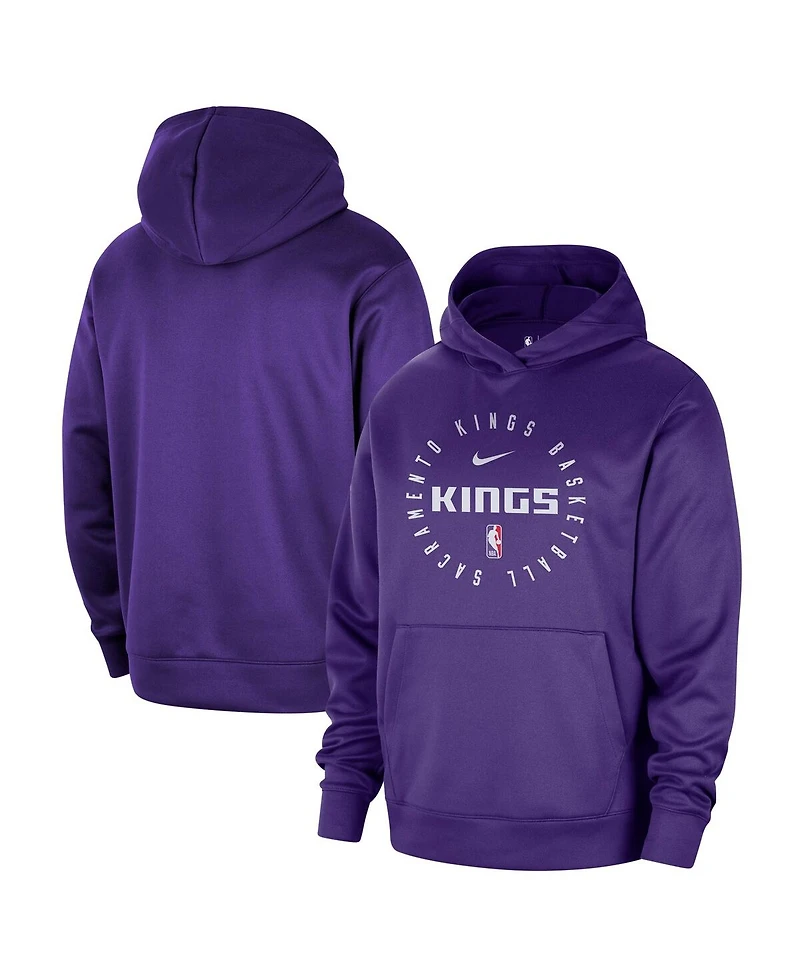 Nike Men's Purple Sacramento Kings 2024/25 Spotlight On-Court Practice Performance Pullover Hoodie