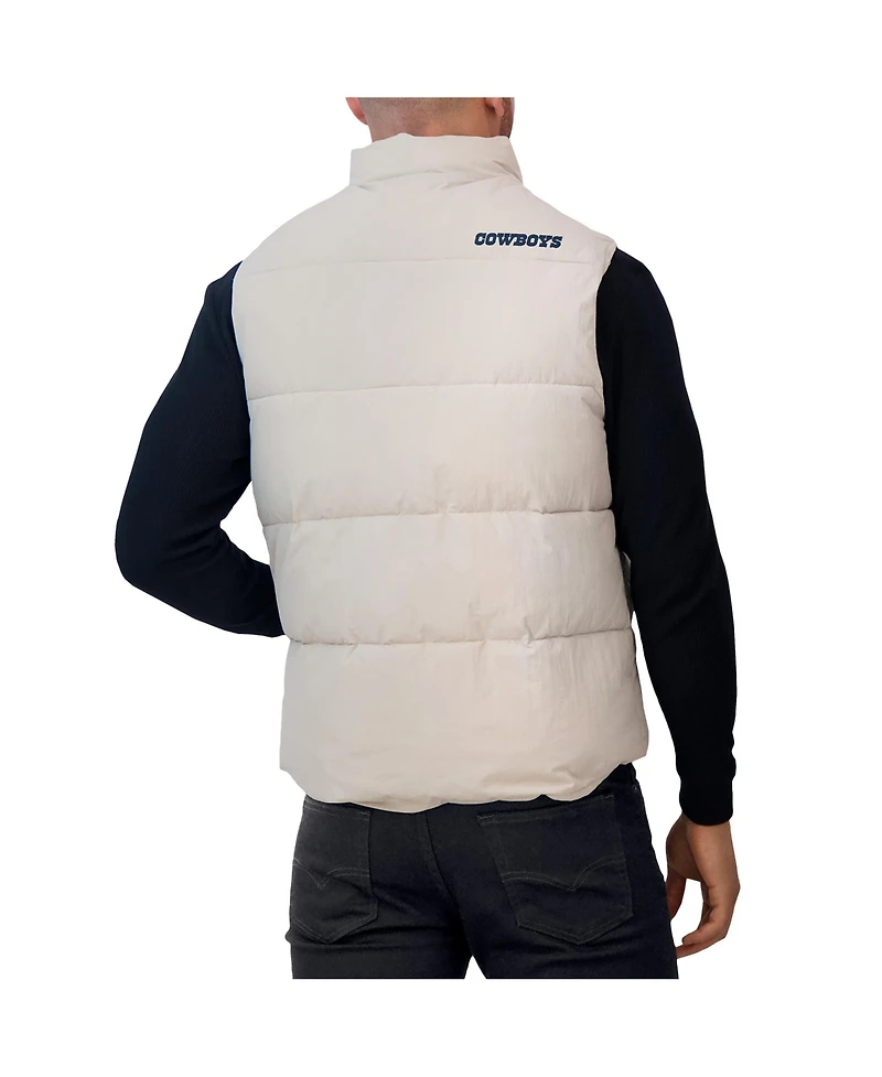 Fanatics Men's Tan Dallas Cowboys Puffer Full-Snap Vest