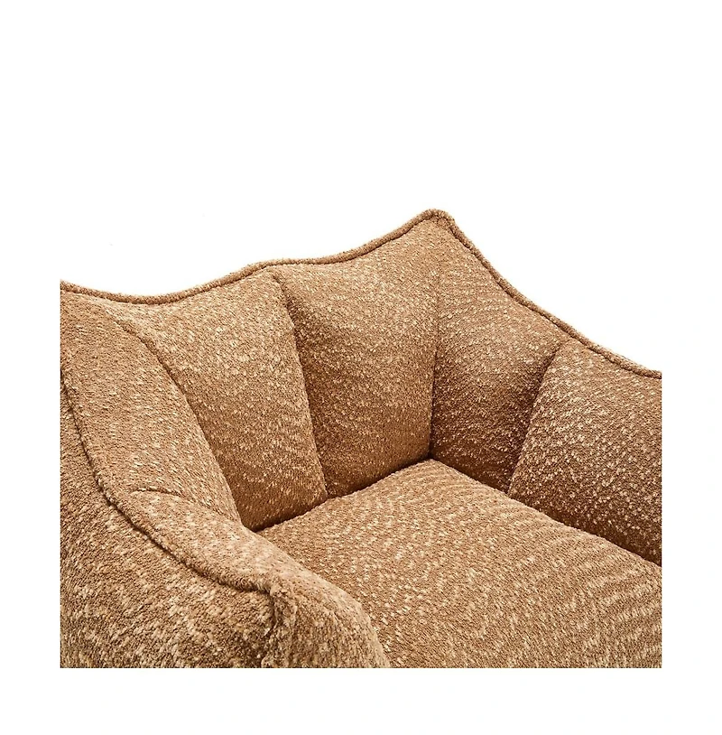 Comfortable Chenille Bean Bag Chair with Armrests for Living Rooms, Bedrooms, Gaming and Watching Tv-The Pop Home