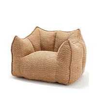 Comfortable Chenille Bean Bag Chair with Armrests for Living Rooms, Bedrooms, Gaming and Watching Tv-The Pop Home