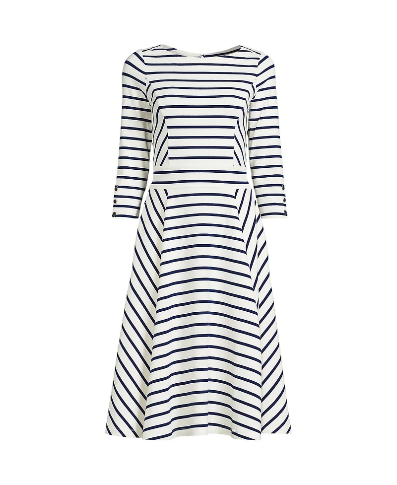 Lands' End Women's Starfish 3/4 Sleeve Dress