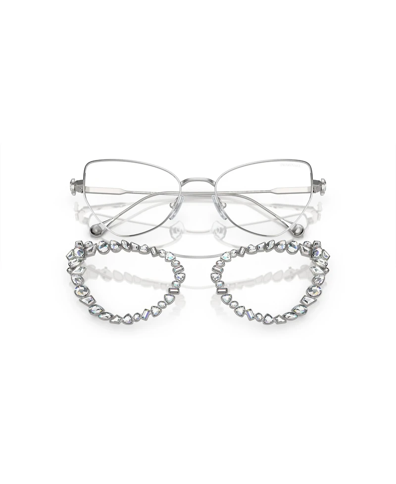 Swarovski Women's Blue Light Glasses with Crystals clip-on, SK7011
