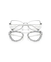 Swarovski Women's Blue Light Glasses with Crystals clip-on, SK7011