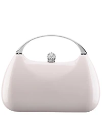 Nina Patent Minaudiere with Metal Handle Clutch