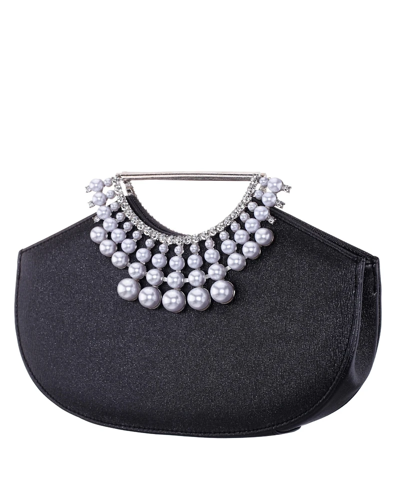 Nina Crystal Encrusted Small Handle Bag