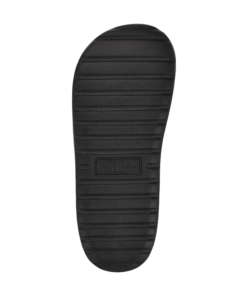 Guess Men's Magaria Branded Elevated Pool Slides