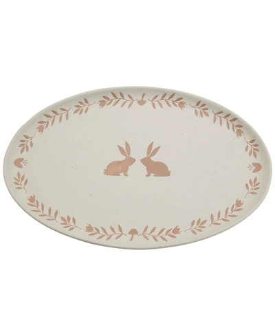 Haven 16" Easter Bunny Ceramic Oval Serving Platter