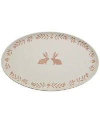 Haven 16" Easter Bunny Ceramic Oval Serving Platter