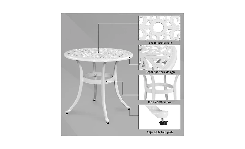Phoenix Cast Aluminum Cocktail Table for Outdoor Entertaining