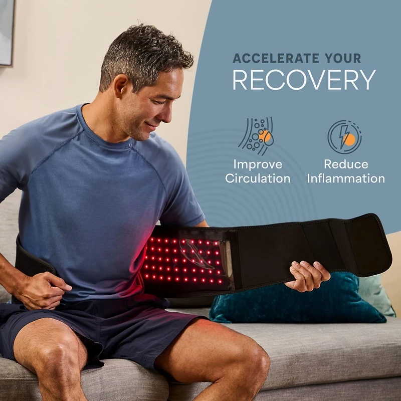 LifePro Red Light Therapy Belt – Near Infrared & Red Light for Pain Relief, Muscle Soreness, Inflammation, and Joint Therapy