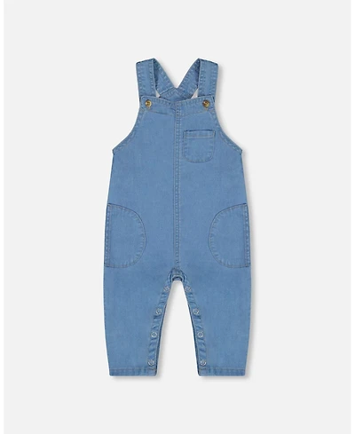Deux par Deux Baby Boys Light Soft Denim Overalls Jeans Blue