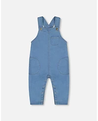 Deux par Deux Baby Boys Light Soft Denim Overalls Jeans Blue