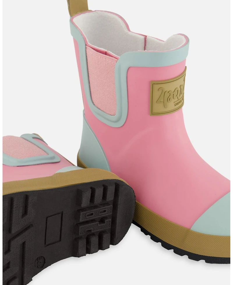 Deux par Deux Girl Short Rain Boots Pink - Toddler|Child