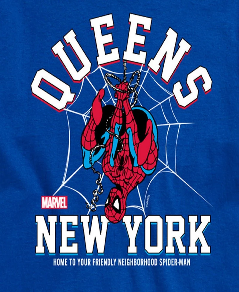 Airwaves Men's Spider-Man Queens New York Short Sleeve T-Shirt
