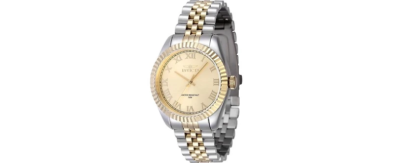 Invicta Women's 47416 Specialty Quartz 3 Hand Gold Dial Watch