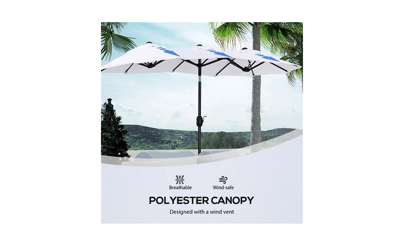 Heavy-Duty Outdoor Beach Umbrella for Sun Protection and Beach Days