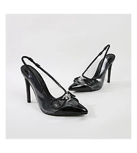 Serena Clear Slingback with Rhinestone Accents