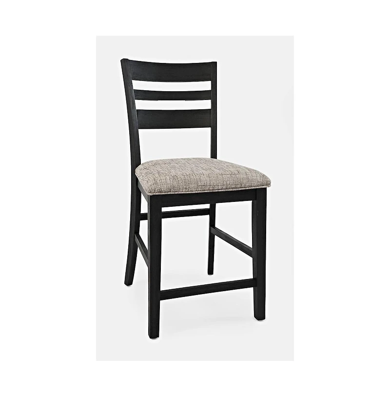 Altamonte Contemporary Ladderback Upholstered Counter Stool (Set of 2)