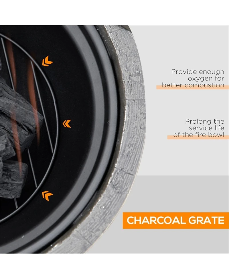 Outdoor Fire Pit Portable Backyard Fire Pit for Patio, Garden, and Campfire Gatherings