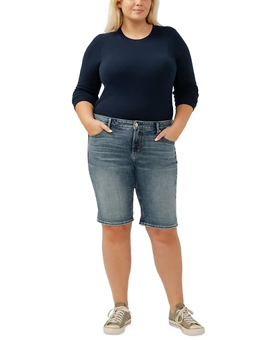 Silver Jeans Co. Plus Elyse Denim Bermuda Shorts