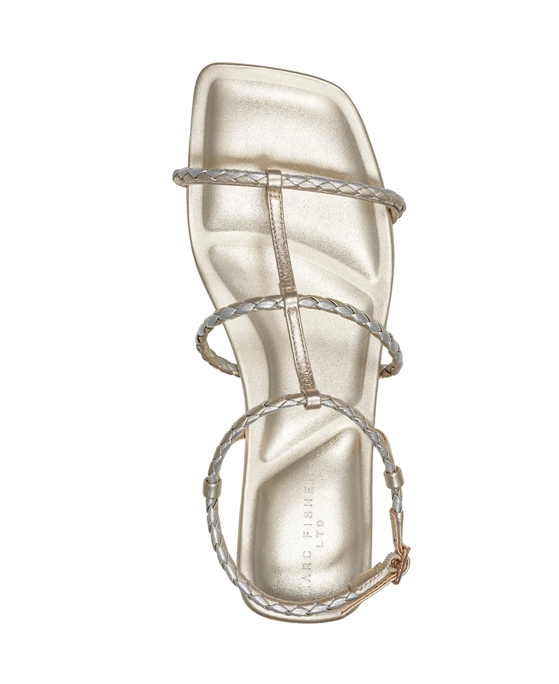 Marc Fisher Ltd Women's Maze Braided Caged Flat Sandals
