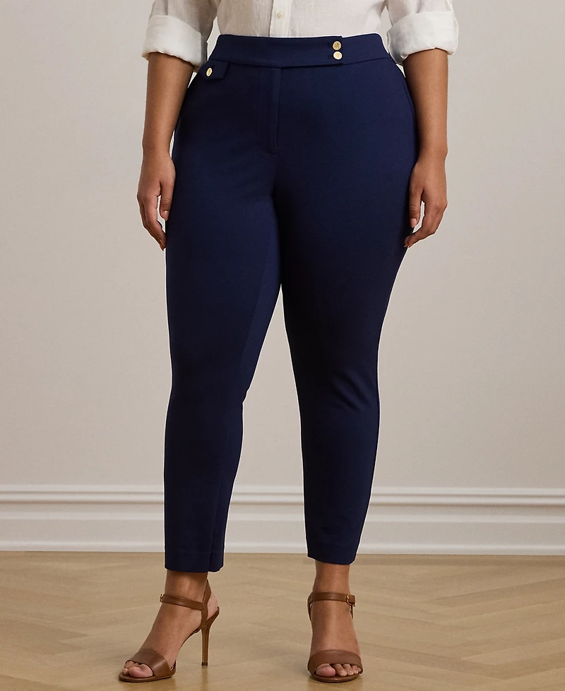 Lauren Ralph Plus Ponte Ankle Pants