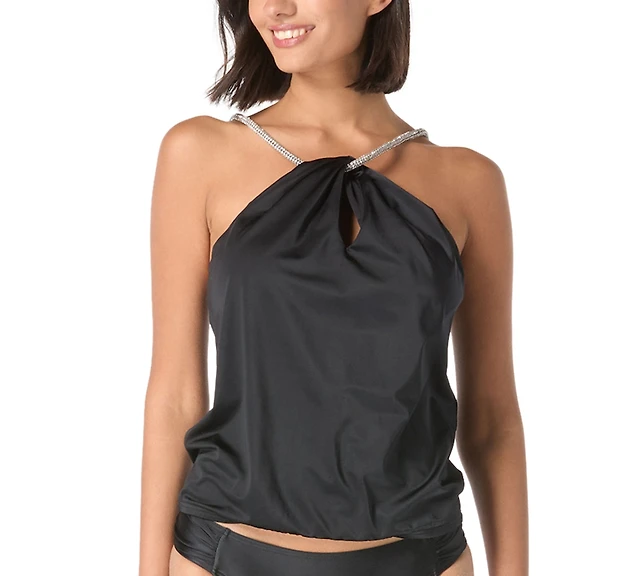 Carmen Marc Valvo Women's Metallic Halter Strap Tankini Top | Arden Fair Carmen Marc Valvo Women's Metallic Halter Strap Tankini Top | Arden Fair