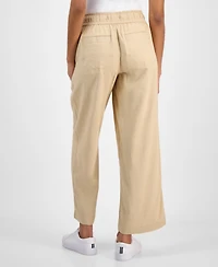 Nautica Jeans Women's Linen-Blend Wide-Leg Pants